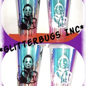 Brighten Up Your Sip with Rainbow Michael Myers Cold Cups!