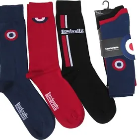 Pack of 3 Sock Lambretta Mens UK Shoe Size 6 to 11