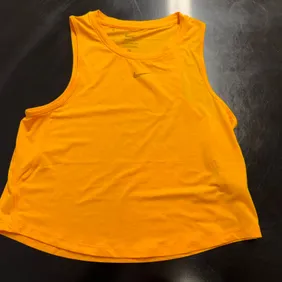 Nike One Dri-Fit Women's Orange Crop Tank Top Size XS