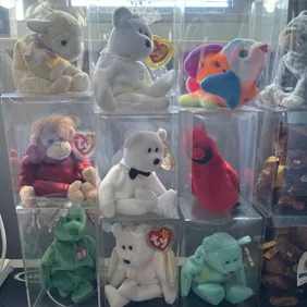 Inherited 76 beanie babies from my family some are in cases some are not some are large ones some me