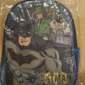 Brand new bat man toddler backpack these retail at £9.99 retail so it's a bargain!