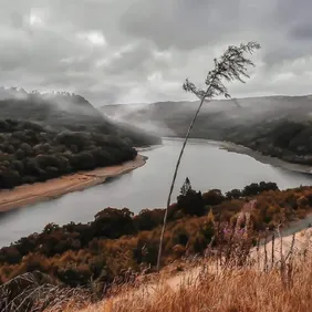 Elan Valley Reservoir Wales - Photographic Print Greetings Card