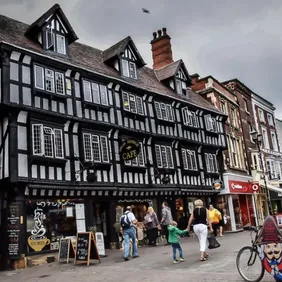 High Street Lincoln - Photographic Print Greetings Card