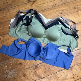 6 Pack Women's Seamless Comfort Bras Wireless Padded Gel Bra Ribbed Size XL