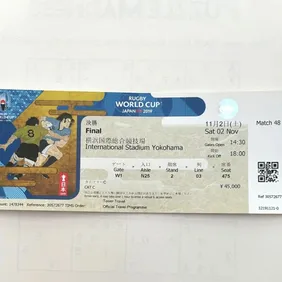 Official 2019 Rugby World Cup Final Ticket - England v South Africa – Blue 475