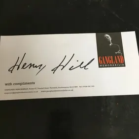 Own a Piece of Mob History - Henry Hill's Signed Compliment Slip