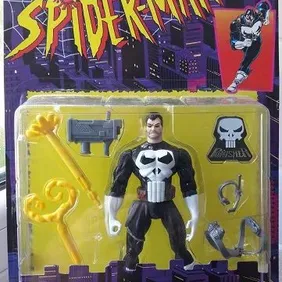 SPIDERMAN: The Punisher, Toy Biz, Unopened, 1996. This Action Figure is SPIDERMAN: THE PUNISHER with