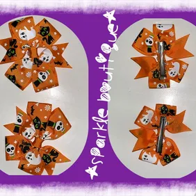 Halloween Hair Bows Set - Last Chance + Free Mystery Gift!