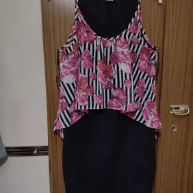 george bodycon dress size 8 Bodycon And Chiffon Dress Size 8 never worn black dress with floaty chif