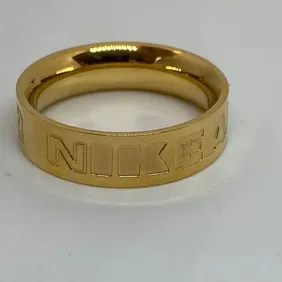 New Nike men’s women’s gold colour designer fashion sports ring engraved Nike Air