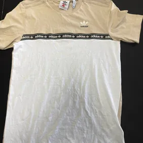 Adidas XS Beige & White TShirt 