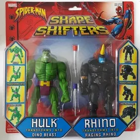 SPIDERMAN: SHAPE SHIFTERS: HULK & RHINO, Toy Biz, 2002