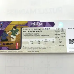 Official 2019 Rugby World Cup SF2 Ticket – Wales v SA – Purple 113