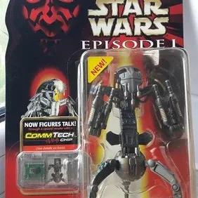 Star Wars: Destroyer Droid Battle Damaged, CommTech, Episode 1, Unopened, 1999