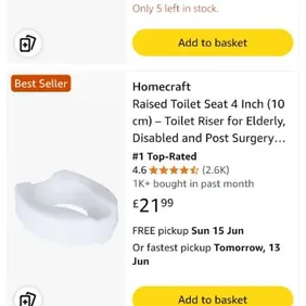 Elevated Homecraft Toilet Seat Riser 4 - 50% Off Retail Price!