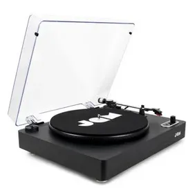 Jam Stream Bluetooth Vinyl LP Record Player Turntable 3 Speed Portable Black.