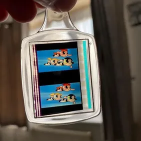 Power Puff Girls movie key ring film cell 35mm