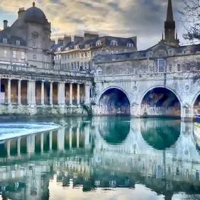 Winter in Bath Somerset - Photographic Print Greetings Card