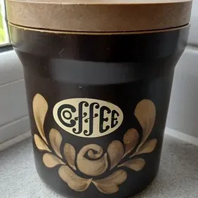 Denby 'Bakewell' Coffee lidded Pot, retro, vintage, shabby chic