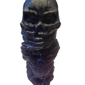 Speak no evil, see no evil, hear no evil skull made from resin 