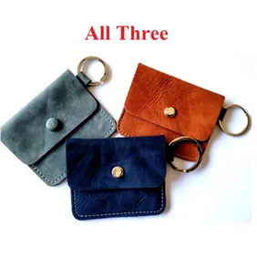 Vintage Elegance in Your Pocket: Handcrafted Leather Coin Purse & Keychain