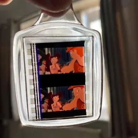 Disneys Hercules cartoon movie key ring film cell 35mm