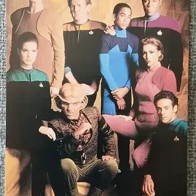 Star Trek Deep Space Nine Post Card 4597: Characters Group, German 1994