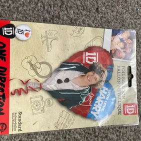 One Direction Love Harry Styles Heart foil helium balloon birthday party celebration