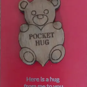 laser cut bear hug for that special person who you want to give something different to show you care