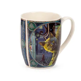 Lisa Parker Rusty Cauldron Cat Porcelain Mug - Microwave & Dishwasher Safe