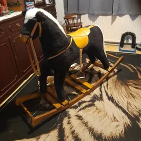 Beautifull  wooden rocking horse rocking horse all done to a high safety standard  standard brought 