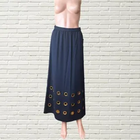 Elegance Redefined: Navy & Gold Skirt