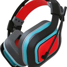 Gioteck HC9 Premium Gaming Wired Headset for PS5/PS4, Xbox Series X, Switch, PC - Red & Blue