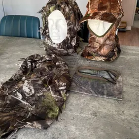 4x camouflage head ghillies. 