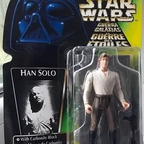 STAR WARS: HAN SOLO with CARBONITE BLOCK, Tri-logo, Unopened, 1996