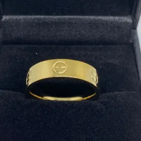 Cartier Women’s gold colour band Love ring top fashion style luxury 