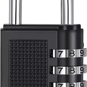 Combination Padlock with 4-Digit Smooth Dial Lock Security Padlock Weather Proof Lock for Travel Bag