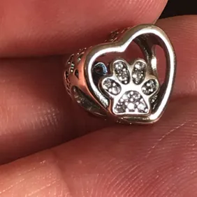 Stunning 925 Silver Pet Paw Charm comes in a cute velvet pouch for Pandora bracelet