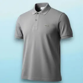 Authentic Lacoste Piqué Polo - Sage Green/Grey - XL