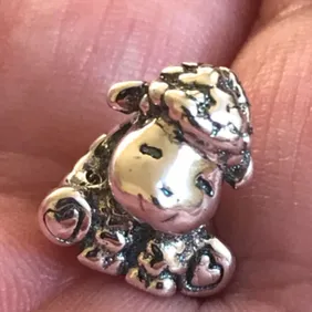 Genuine 925 Silver Sheep lamb Charm comes in a cute velvet pouch For Pandora Bracelet