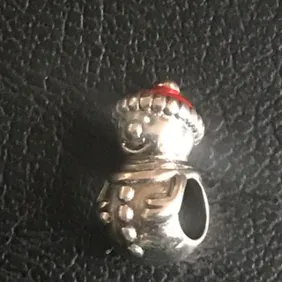 Genuine 925 Silver Snowman Charm comes in a cute velvet pouch For Pandora Bracelet FREE Delivery 