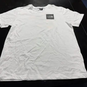 White Mens North Face T-Shirt Size L