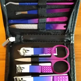 Rainbow Precision: Your Ultimate 9-Piece Grooming Kit