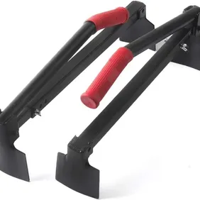 Professional Brick Tongs Lifter, Adjustable 6-10 Brick Carrier with Red Grips, 2-Pack, Black- New
