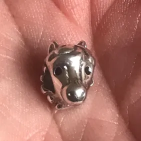 Genuine 925 Silver Horse Head Charm Pet comes in a cute velvet pouch Fits Pandora Bracelet