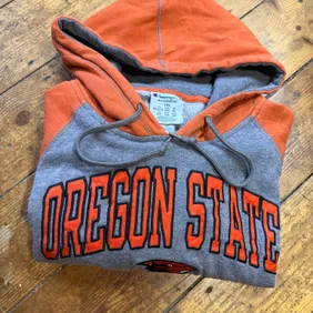 Champion 2XL Men’s Grey/Orange Oregon State University Vintage Y2K Hoodie