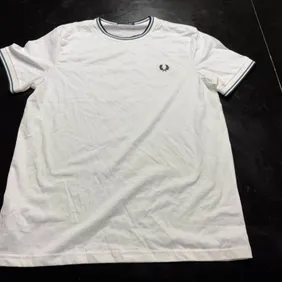 Fred Perry White Mens T-Shirt Size M