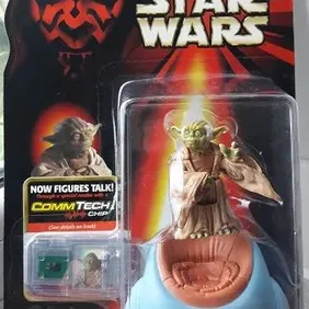 STAR WARS: YODA with Jedi Council Chair, COMMTECH, Episode 1, Unopened, 1998