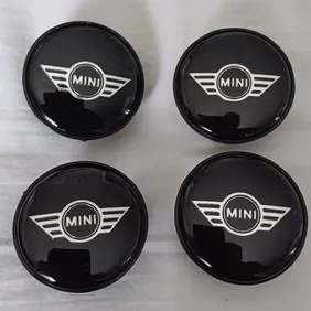 4 Centre Caps Alloy Wheels Mini 54mm Genuine Colour Black 