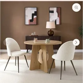 Hattie set of 2 dining chairs Ivory chenille, brand new all in packaging